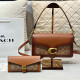 Brown Casual Daily Letters Patchwork Metal Accessories Trim Contrast Bags
