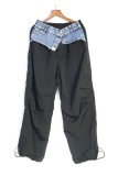 Army Green Casual Patchwork Pocket Regular High Waist Conventional Patchwork Trousers