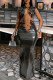 Silver Sexy Solid Color Patchwork Asymmetrical Collar Two Pieces