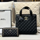 Black Casual Celebrities Solid Color Patchwork Metal Accessories Trim Adjustable Bags