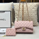 Pink Casual Daily Solid Color Patchwork Metal Accessories Trim Bags