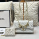 White Casual Celebrities Flowers Patchwork Metal Accessories Trim Texture Bags