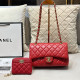 Red Casual Daily Solid Color Patchwork Metal Accessories Trim Bags