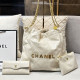White Casual Daily Solid Color Draw String Patchwork Metal Accessories Trim Bags