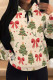 Red Green Casual Print Draw String Pocket Patchwork Hooded Tops