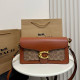 Orange Brown Casual Street Letters Patchwork Contrast Adjustable Bags