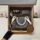 Yellow Brown Casual Daily Letters Patchwork Contrast Bags