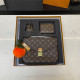 Brown Casual Daily Letters Patchwork Bags