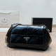 Black Casual Street Solid Color Patchwork Chains Texture Bags