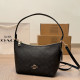 Black Brown Casual Daily Letters Patchwork Zipper Contrast Bags