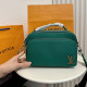 Ink Green Casual Daily Solid Color Patchwork Zipper Bags