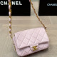 Pink Casual Daily Solid Color Patchwork Chains Texture Bags