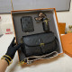 Black Casual Daily Letters Patchwork Embossed Adjustable Bags
