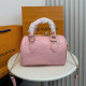Pink Casual Daily Letters Patchwork Zipper Embossed Bags
