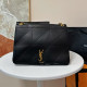 Black Casual Daily Solid Color Patchwork Chains Texture Bags
