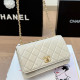 White Casual Daily Solid Color Buttons Metal Accessories Trim Texture Bags