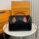 Black Casual Daily Letters Patchwork Contrast Embossed Bags