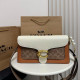 White Brown Casual Street Letters Patchwork Contrast Adjustable Bags
