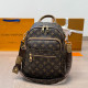 Brown Casual Street Letters Patchwork Zipper Contrast Bags