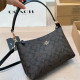 Black Brown Casual Street Letters Patchwork Zipper Contrast Adjustable Bags