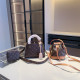 Brown Casual Daily Letters Patchwork Bags