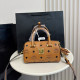 Orange Casual Daily Letters Patchwork Zipper Contrast Bags