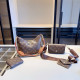 Orange Brown Casual Street Letters Patchwork Zipper Contrast Bags