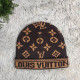 Coffee Casual Daily Letters Weave Contrast Hat