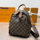 Brown Casual Street Letters Patchwork Zipper Contrast Bags