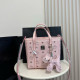 Pink Casual Street Letters Patchwork Contrast Bags