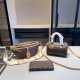 Brown Casual Street Letters Patchwork Zipper Contrast Bags