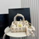 Apricot Casual Daily Letters Patchwork Zipper Contrast Bags