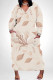 Khaki Casual Daily Floral Print Pocket Contrast V Neck Printed Plus Size Dresses