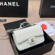 White Casual Solid Color Chains Rhinestone Decor Texture Bags