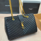 Gold Casual Daily Solid Color Metal Accessories Trim Texture Bags