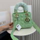 Green Casual Solid Color Patchwork Metal Accessories Trim Texture Bags