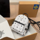Black White Casual Street Letters Rivets Patchwork Zipper Contrast Bags