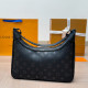 Black Casual Letters Patchwork Zipper Bags