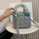 Blue Daily Solid Color Metal Accessories Trim Texture Bags