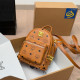 Orange Casual Daily Letters Rivets Patchwork Zipper Bags