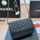 Black Casual Daily Solid Color Metal Accessories Trim Chains Texture Bags
