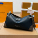 Black Casual Daily Letters Patchwork Zipper Bags