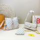 White Grey Casual Street Plaid Patchwork Zipper Contrast Bags