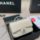 Beige Casual Solid Color Chains Rhinestone Decor Texture Bags