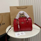 Red Casual Daily Letters Patchwork Zipper Embossed Bags