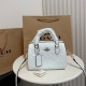 White Casual Daily Letters Patchwork Zipper Embossed Bags