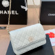 White Casual Daily Solid Color Metal Accessories Trim Chains Texture Bags