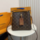 Brown Casual Daily Letters Draw String Patchwork Adjustable Bags