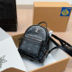 Black Casual Daily Letters Rivets Patchwork Zipper Bags