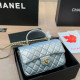 Silver Daily Celebrities Solid Color Patchwork Chains Texture Bags
